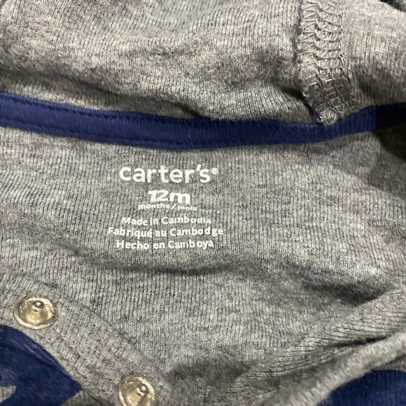 OshKosh B'gosh Blue Denim Romper with 2 other long sleeves-15 - Picture 7 of 8